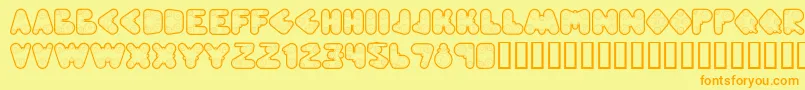 Webpressbold Font – Orange Fonts on Yellow Background