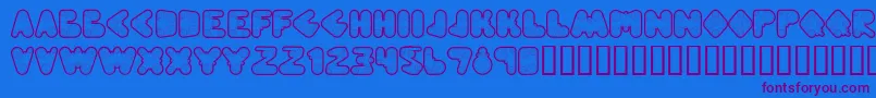 Webpressbold Font – Purple Fonts on Blue Background