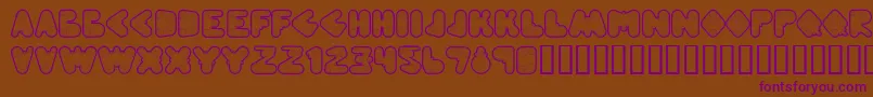 Saiba mais sobre a fonte Webpressbold Fonte Webpressbold – fontes roxas em um fundo marrom