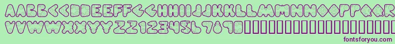 Weitere Informationen zur Webpressbold-Schriftart Webpressbold-Schriftart – Violette Schriften auf grünem Hintergrund