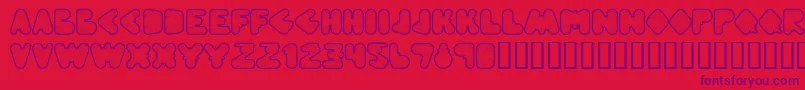 Webpressbold Font – Purple Fonts on Red Background
