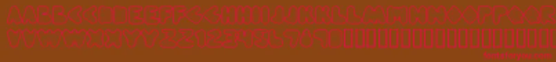 Webpressbold Font – Red Fonts on Brown Background