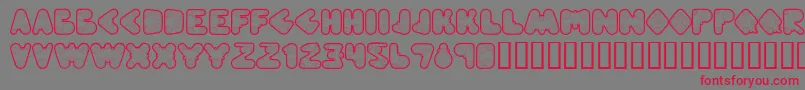 Czcionka Webpressbold – czerwone czcionki na szarym tle