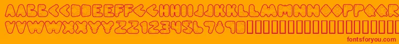 フォントWebpressbold – オレンジの背景に赤い文字