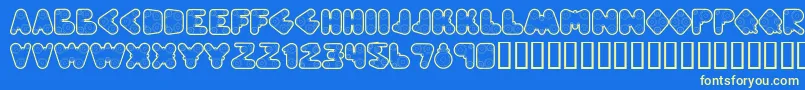 Webpressbold Font – Yellow Fonts on Blue Background