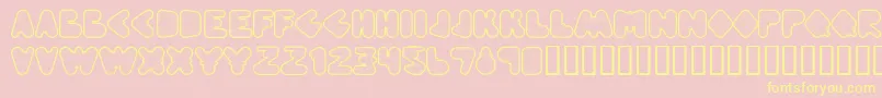 Saiba mais sobre a fonte Webpressbold Fonte Webpressbold – fontes amarelas em um fundo rosa