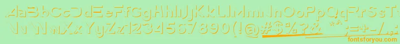 AmericaFaster3D Font – Orange Fonts on Green Background