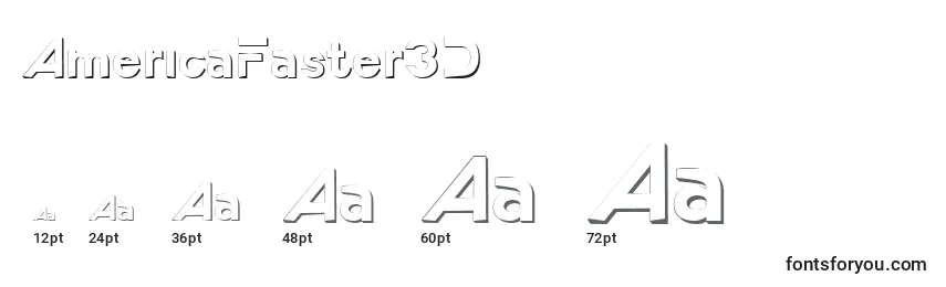 Размеры шрифта AmericaFaster3D