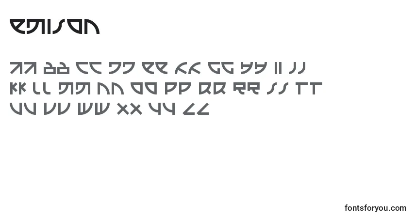 A fonte Emison – alfabeto, números, caracteres especiais