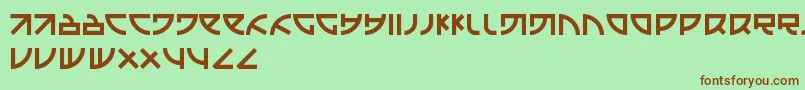 フォントEmison – 緑の背景に茶色のフォント