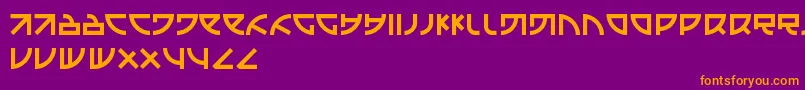 フォントEmison – 紫色の背景にオレンジのフォント