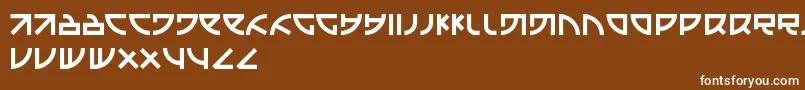 Шрифт Emison – белые шрифты на коричневом фоне