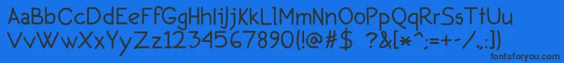 Secondo Font – Black Fonts on Blue Background