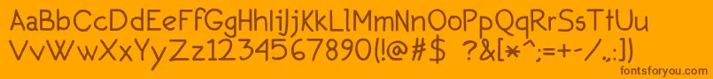 Secondo Font – Brown Fonts on Orange Background