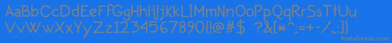 Secondo Font – Gray Fonts on Blue Background