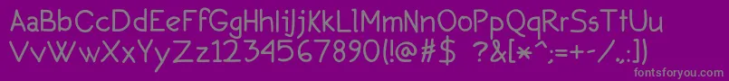 Secondo Font – Gray Fonts on Purple Background
