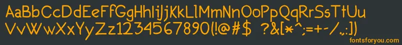 Secondo Font – Orange Fonts on Black Background