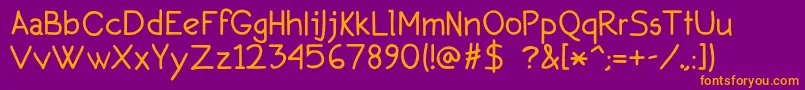 Secondo Font – Orange Fonts on Purple Background