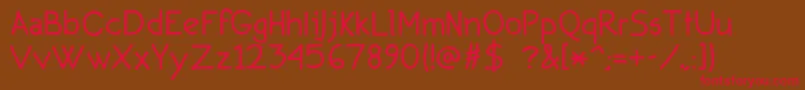 Secondo Font – Red Fonts on Brown Background