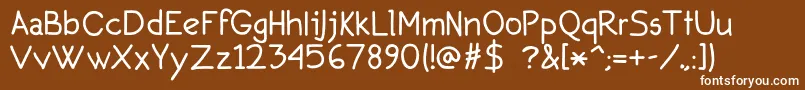 Secondo Font – White Fonts on Brown Background