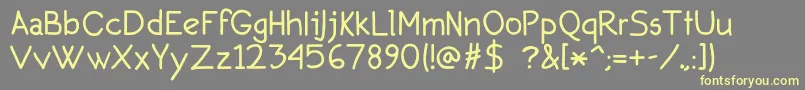 Secondo Font – Yellow Fonts on Gray Background