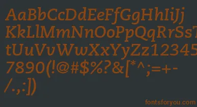 CaecilialtstdBolditalic font – Brown Fonts On Black Background