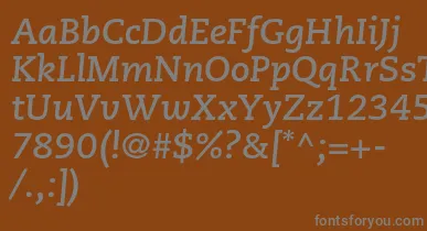 CaecilialtstdBolditalic font – Gray Fonts On Brown Background