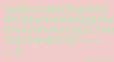CaecilialtstdBolditalic font – Green Fonts On Pink Background
