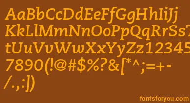 CaecilialtstdBolditalic font – Orange Fonts On Brown Background