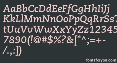 CaecilialtstdBolditalic font – Pink Fonts On Black Background