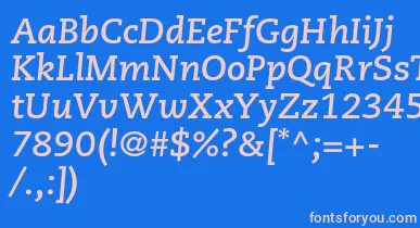 CaecilialtstdBolditalic font – Pink Fonts On Blue Background
