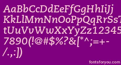 CaecilialtstdBolditalic font – Pink Fonts On Purple Background