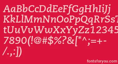 CaecilialtstdBolditalic font – Pink Fonts On Red Background