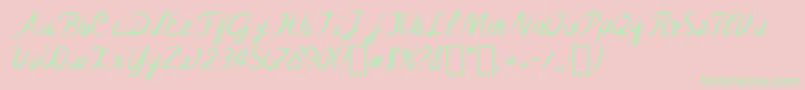 TheCubanWrestler Font – Green Fonts on Pink Background