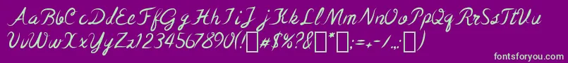 TheCubanWrestler Font – Green Fonts on Purple Background