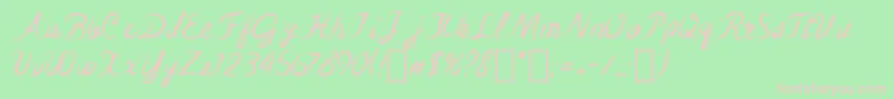 TheCubanWrestler Font – Pink Fonts on Green Background