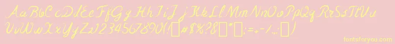 TheCubanWrestler Font – Yellow Fonts on Pink Background