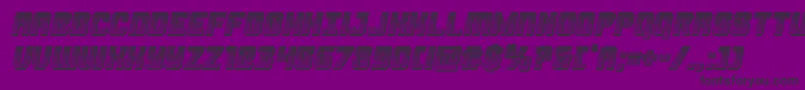 Thundertrooperchromeital Font – Black Fonts on Purple Background