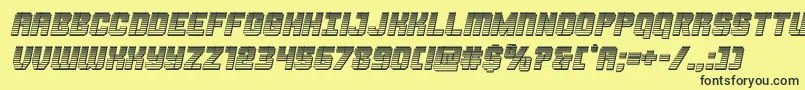 Thundertrooperchromeital Font – Black Fonts on Yellow Background