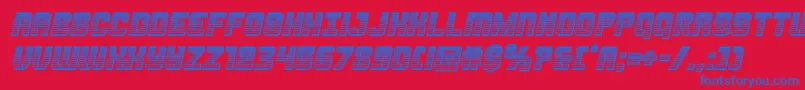 Thundertrooperchromeital Font – Blue Fonts on Red Background