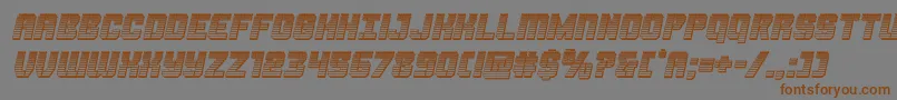 Thundertrooperchromeital Font – Brown Fonts on Gray Background