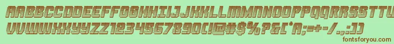 Thundertrooperchromeital Font – Brown Fonts on Green Background