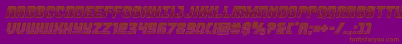 Thundertrooperchromeital Font – Brown Fonts on Purple Background