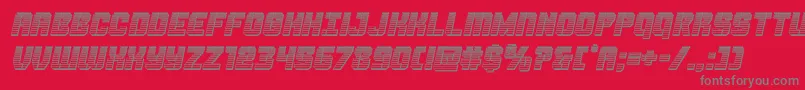 Thundertrooperchromeital Font – Gray Fonts on Red Background