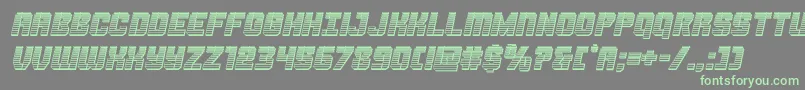 Thundertrooperchromeital-Schriftart – Grüne Schriften auf grauem Hintergrund