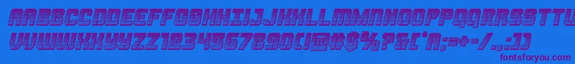 Thundertrooperchromeital Font – Purple Fonts on Blue Background