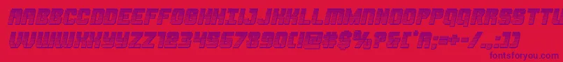 Thundertrooperchromeital Font – Purple Fonts on Red Background