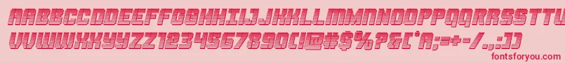 Thundertrooperchromeital Font – Red Fonts on Pink Background