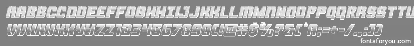 Thundertrooperchromeital Font – White Fonts on Gray Background