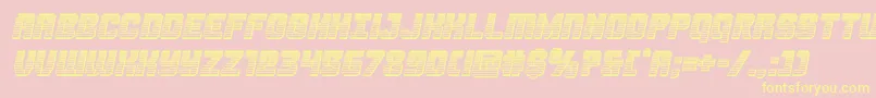 Thundertrooperchromeital Font – Yellow Fonts on Pink Background